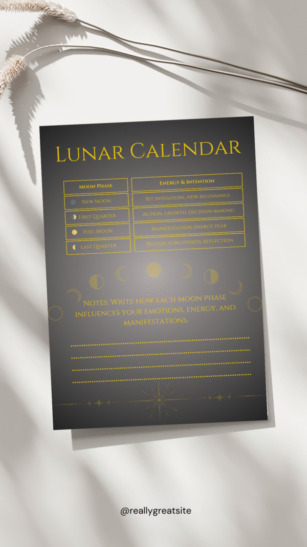 lunar ritual & energy planner